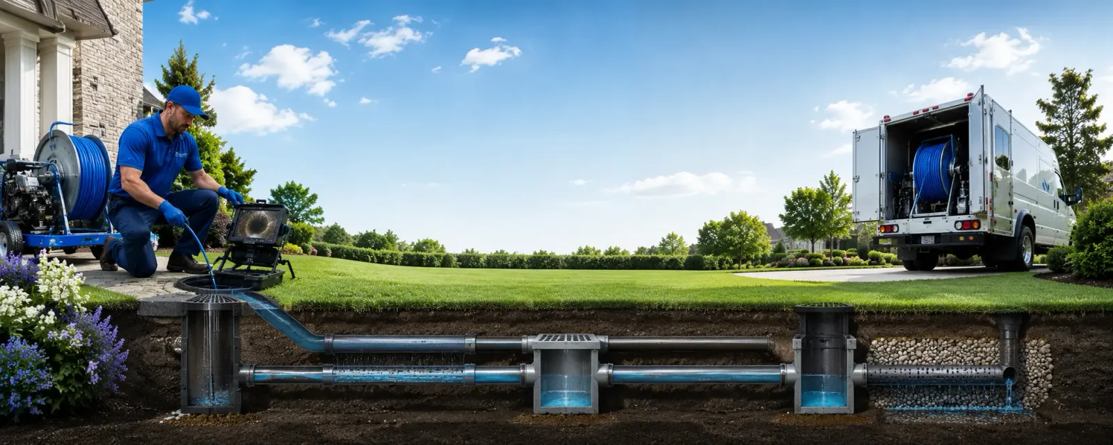 Outdoor drain cleaning information for North Oxford, MA